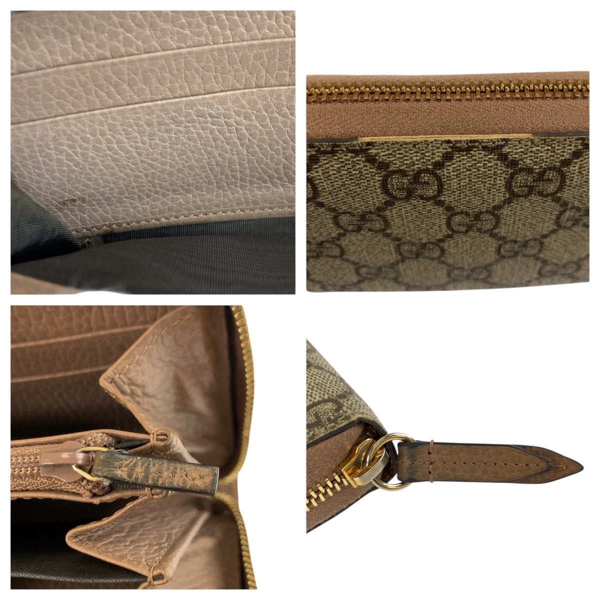 24514
GUCCI グッチ GGマーモント ベージュ ゴールド金具 GGスプリームキャンバス / レザー 456117 長財布 ロングウォレット レディース ABP20