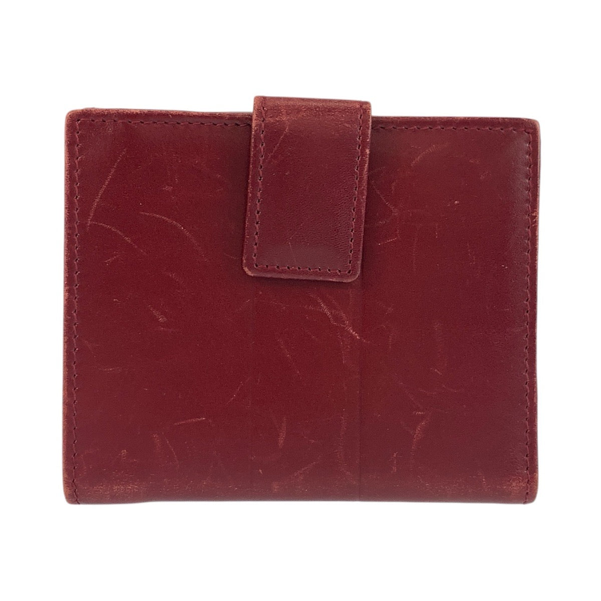 24517
GUCCI グッチ レッド ゴールド金具 レザー 92717 折財布 コンパクトウォレット レディース AB12