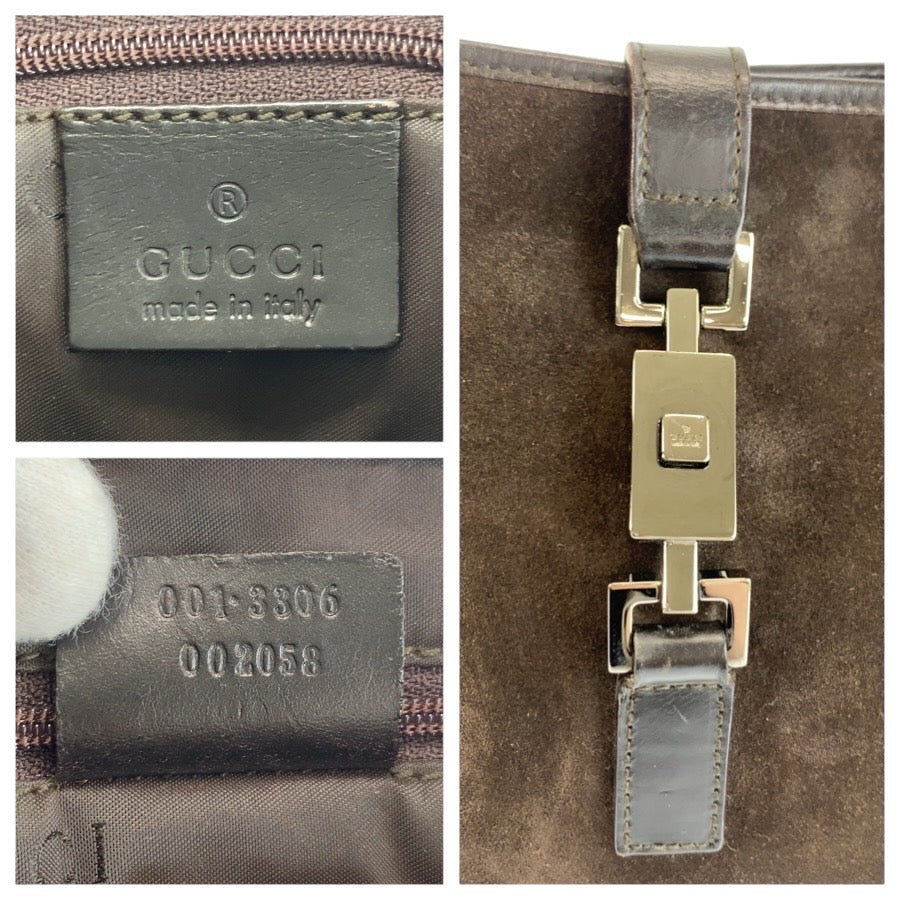 24518
GUCCI グッチ ジャッキー ブラウン スウェード / レザー 001 3306 ホーボー ショルダーバッグ ハンドバッグ レディース ABP44