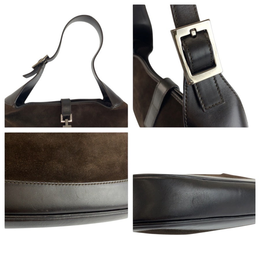24518
GUCCI グッチ ジャッキー ブラウン スウェード / レザー 001 3306 ホーボー ショルダーバッグ ハンドバッグ レディース ABP44
