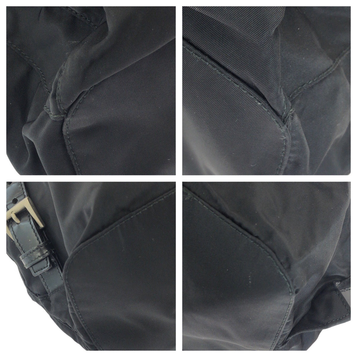 24521
PRADA プラダ テスート 三角ロゴプレート ブラック 黒 シルバー金具 ナイロン / レザー リュックサック バックパック レディース ABP42