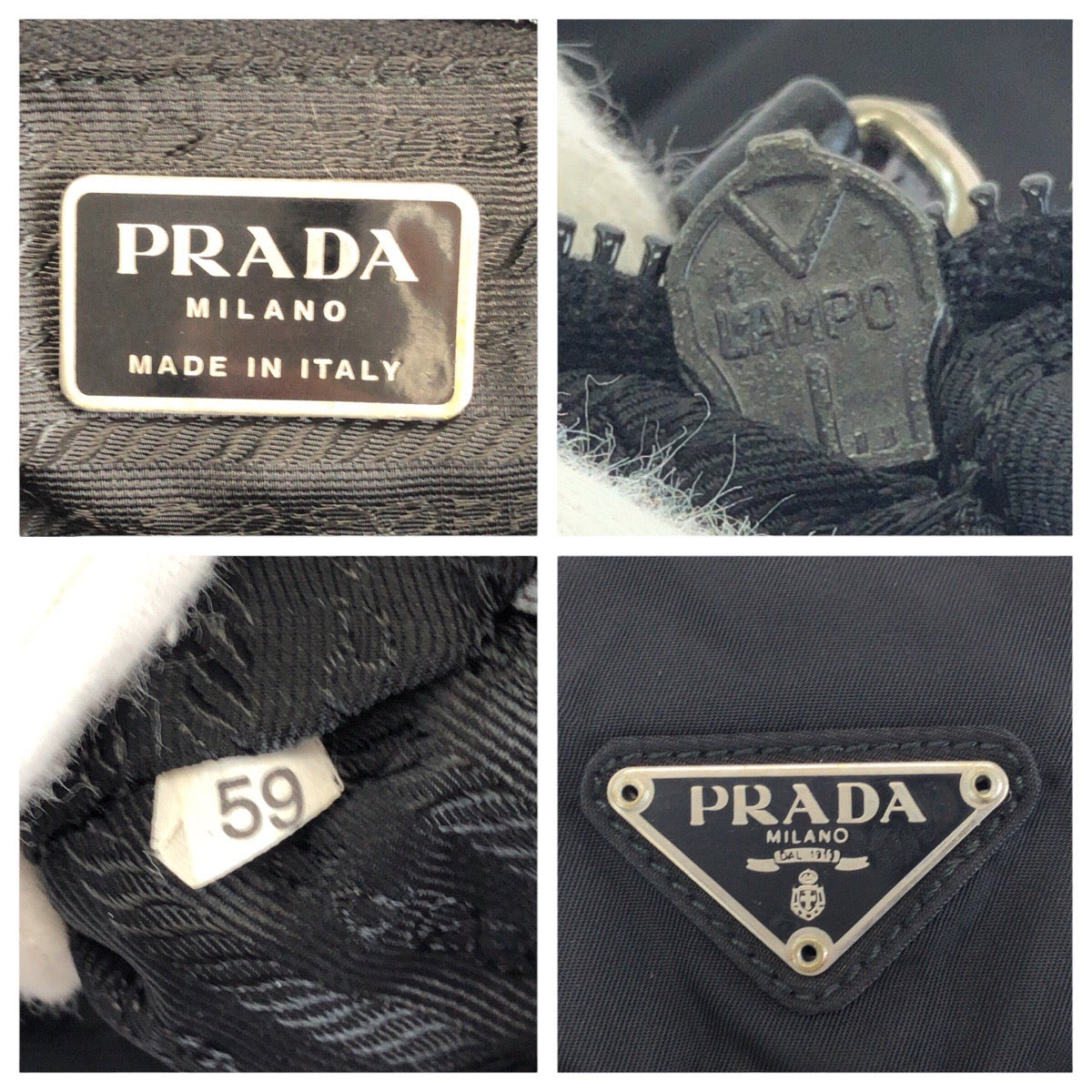 24521
PRADA プラダ テスート 三角ロゴプレート ブラック 黒 シルバー金具 ナイロン / レザー リュックサック バックパック レディース ABP42