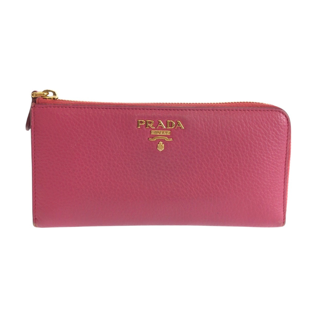 24522
PRADA プラダ サフィアーノ ピンク ゴールド金具 レザー 1M1183 長財布 ロングウォレット レディース ABP