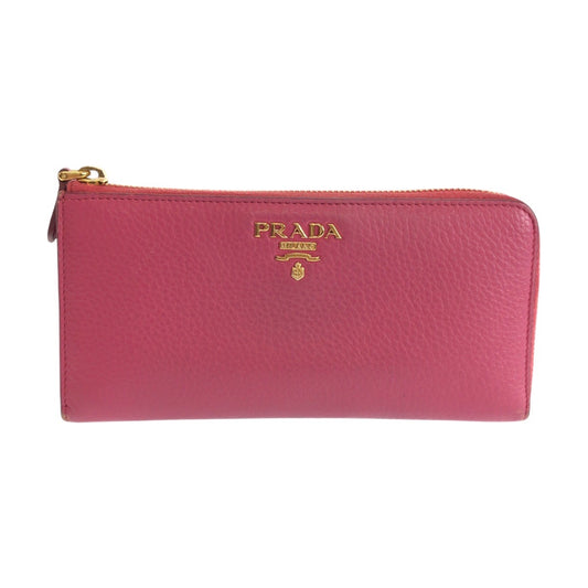 24522
PRADA プラダ サフィアーノ ピンク ゴールド金具 レザー 1M1183 長財布 ロングウォレット レディース ABP