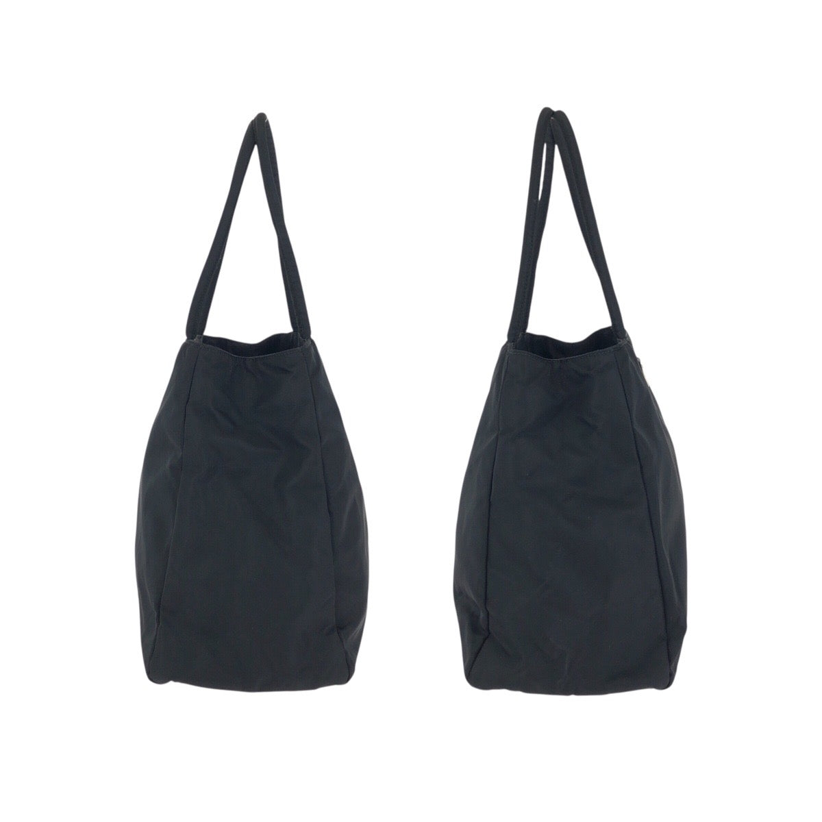 24524
PRADA プラダ テスート 三角ロゴプレート ブラック 黒 シルバー金具 ナイロン トートバッグ ショルダーバッグ レディース ABP32