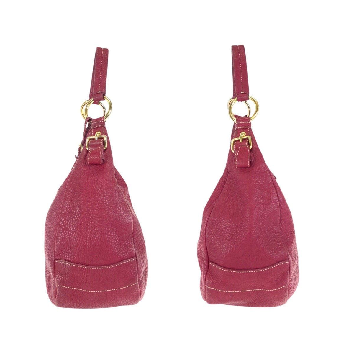 24525
PRADA プラダ ヴィッテロダイノ ホーボー ピンク ゴールド金具 レザー ショルダーバッグ ハンドバッグ レディース AB32