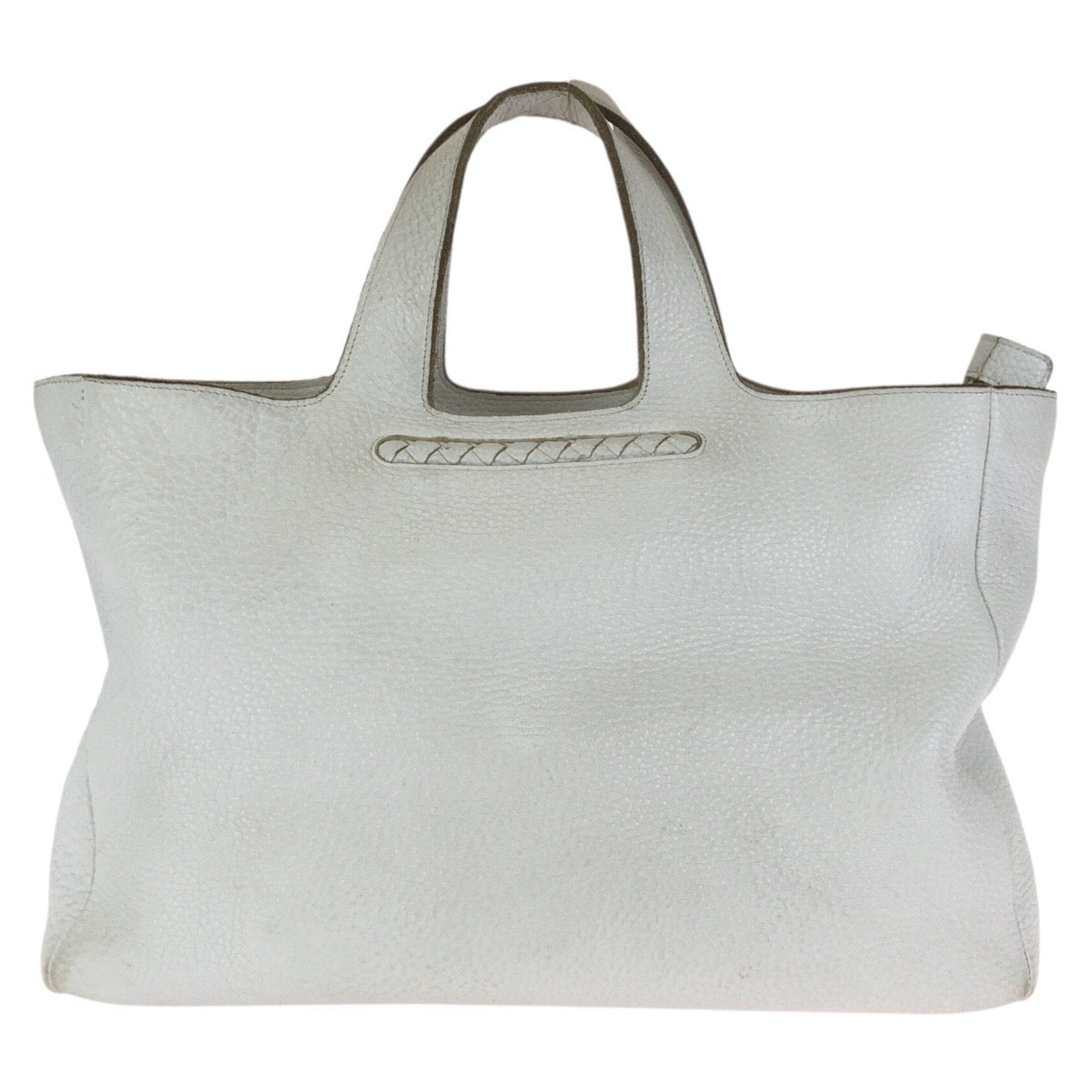 24527
BOTTEGAVENETA ボッテガヴェネタ イントレチャート ホワイト シルバー金具 レザー 149055 トートバッグ ハンドバッグ レディース ABP40