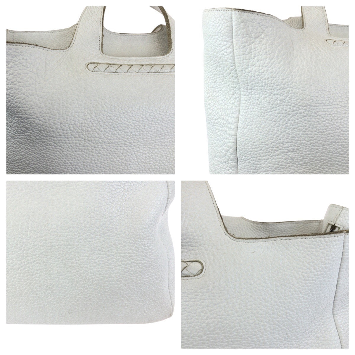 24527
BOTTEGAVENETA ボッテガヴェネタ イントレチャート ホワイト シルバー金具 レザー 149055 トートバッグ ハンドバッグ レディース ABP40