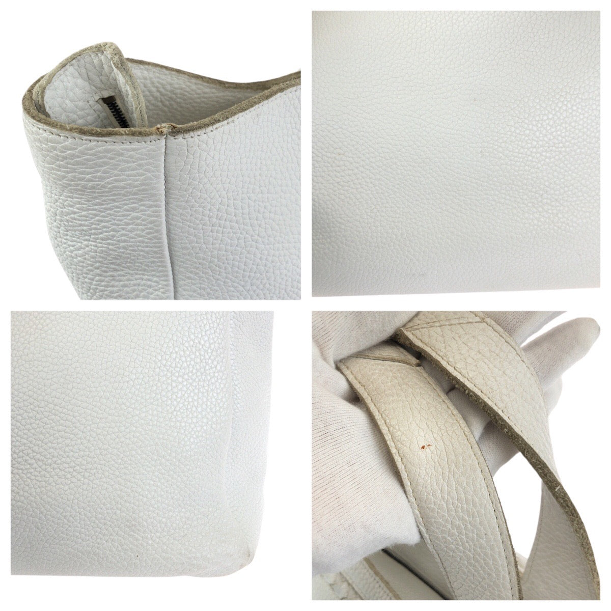 24527
BOTTEGAVENETA ボッテガヴェネタ イントレチャート ホワイト シルバー金具 レザー 149055 トートバッグ ハンドバッグ レディース ABP40