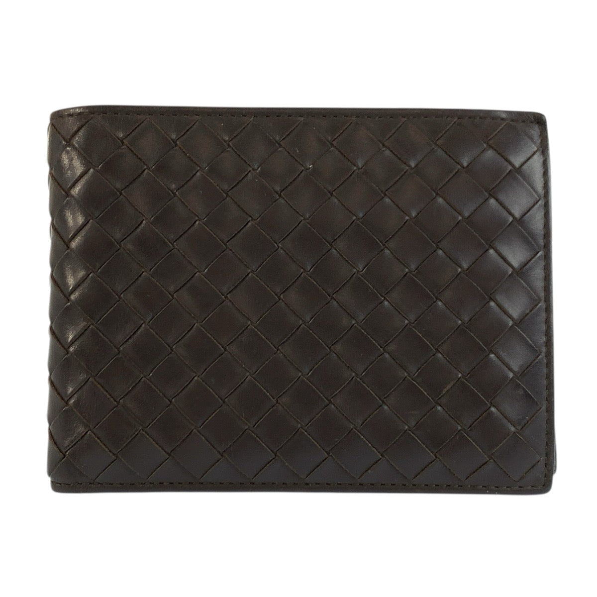 24528
BOTTEGAVENETA ボッテガヴェネタ イントレチャート ブラウン レザー V4651 折財布 コンパクトウォレット メンズ ABP12