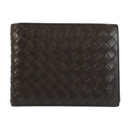 24528
BOTTEGAVENETA ボッテガヴェネタ イントレチャート ブラウン レザー V4651 折財布 コンパクトウォレット メンズ ABP12