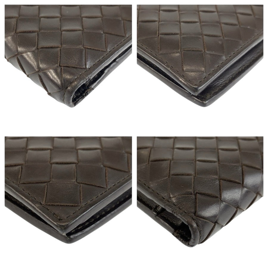 24528
BOTTEGAVENETA ボッテガヴェネタ イントレチャート ブラウン レザー V4651 折財布 コンパクトウォレット メンズ ABP12