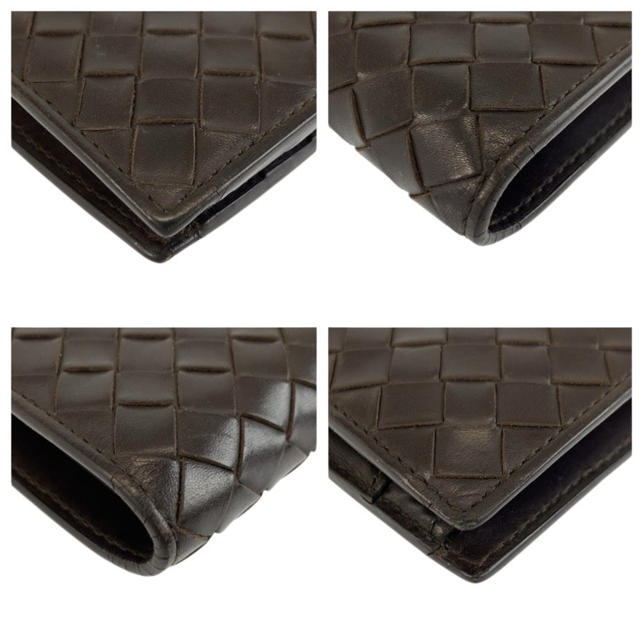 24528
BOTTEGAVENETA ボッテガヴェネタ イントレチャート ブラウン レザー V4651 折財布 コンパクトウォレット メンズ ABP12