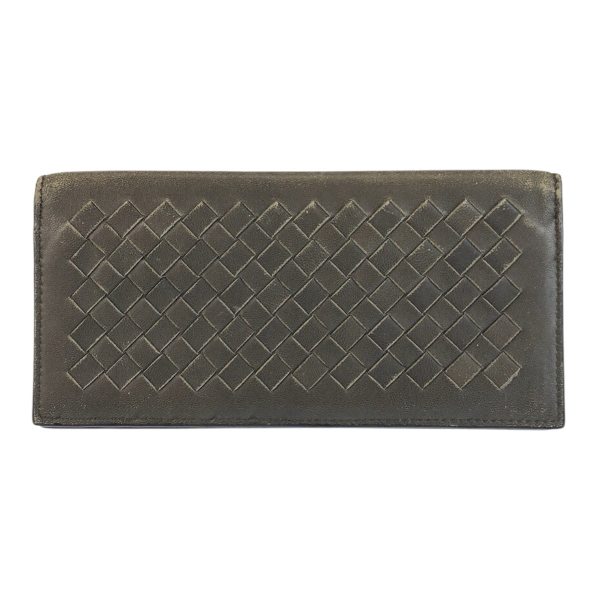 24529
BOTTEGAVENETA ボッテガヴェネタ イントレチャート グレー レザー V7782 長財布 札入れ メンズ ABP12
