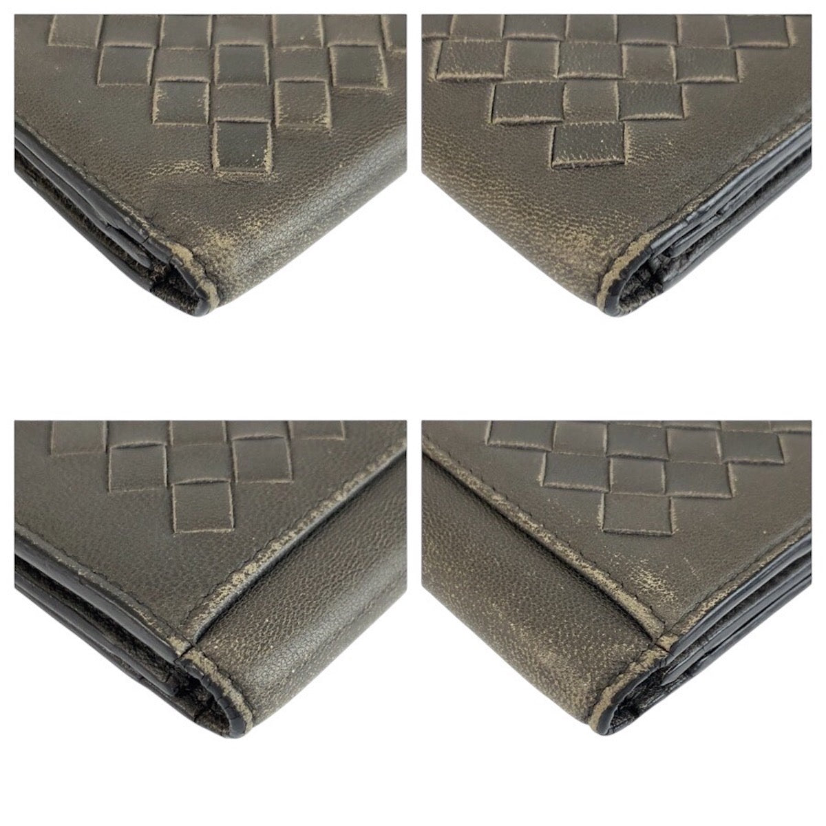 24529
BOTTEGAVENETA ボッテガヴェネタ イントレチャート グレー レザー V7782 長財布 札入れ メンズ ABP12