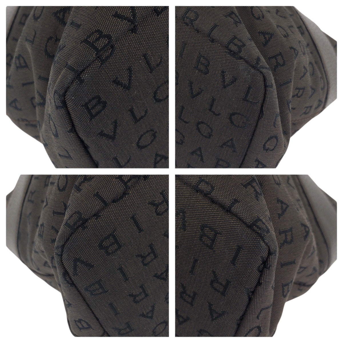 24530
BVLGARI ブルガリ ロゴマニア ロリータ ダークブラウン シルバー金具 キャンバス / レザー ショルダーバッグ トートバッグ レディース ABP20