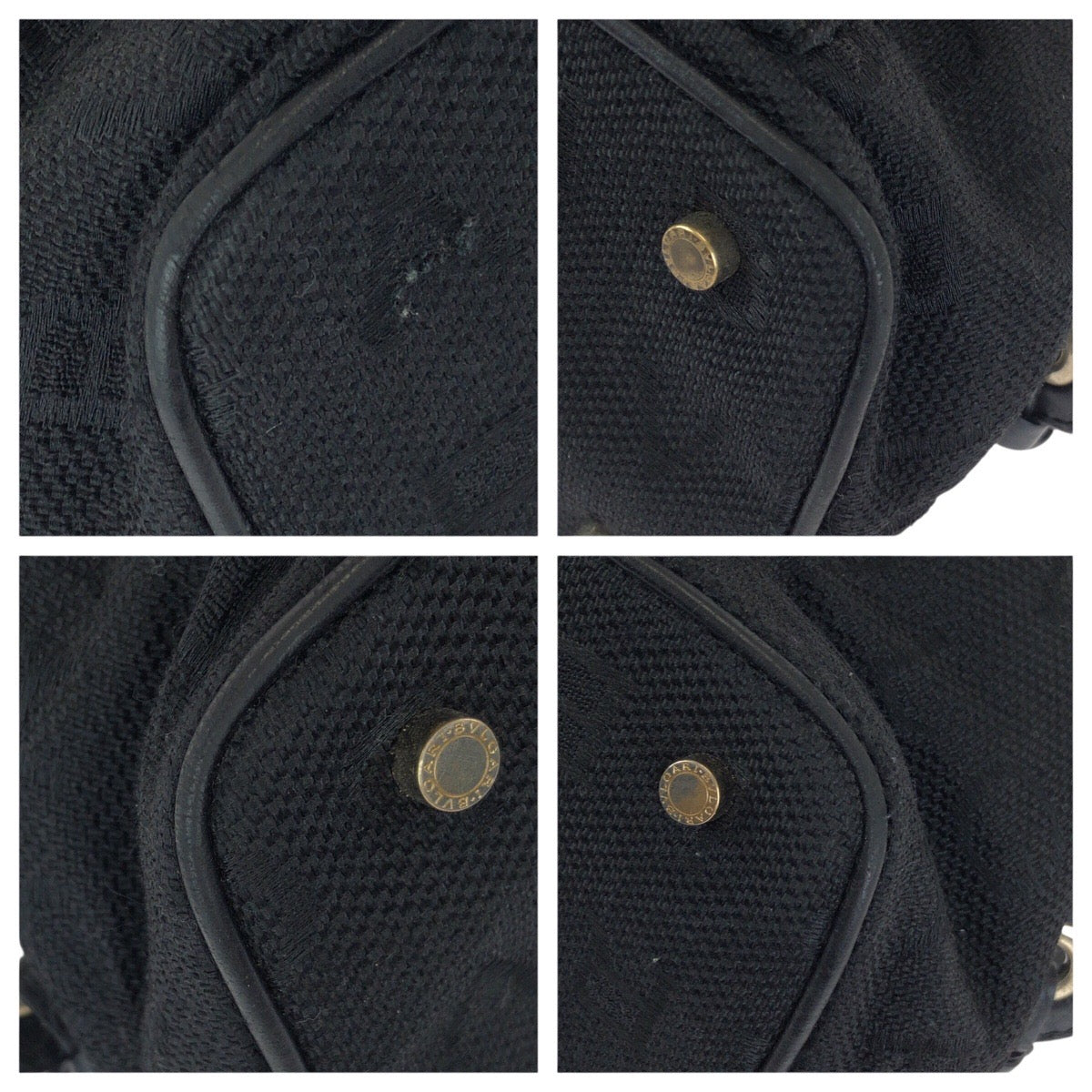 24532
BVLGARI ブルガリ ロゴマニア マキシレッタレ ブラック 黒 ゴールド金具 キャンバス / レザー トートバッグ ハンドバッグ レディース ABP26