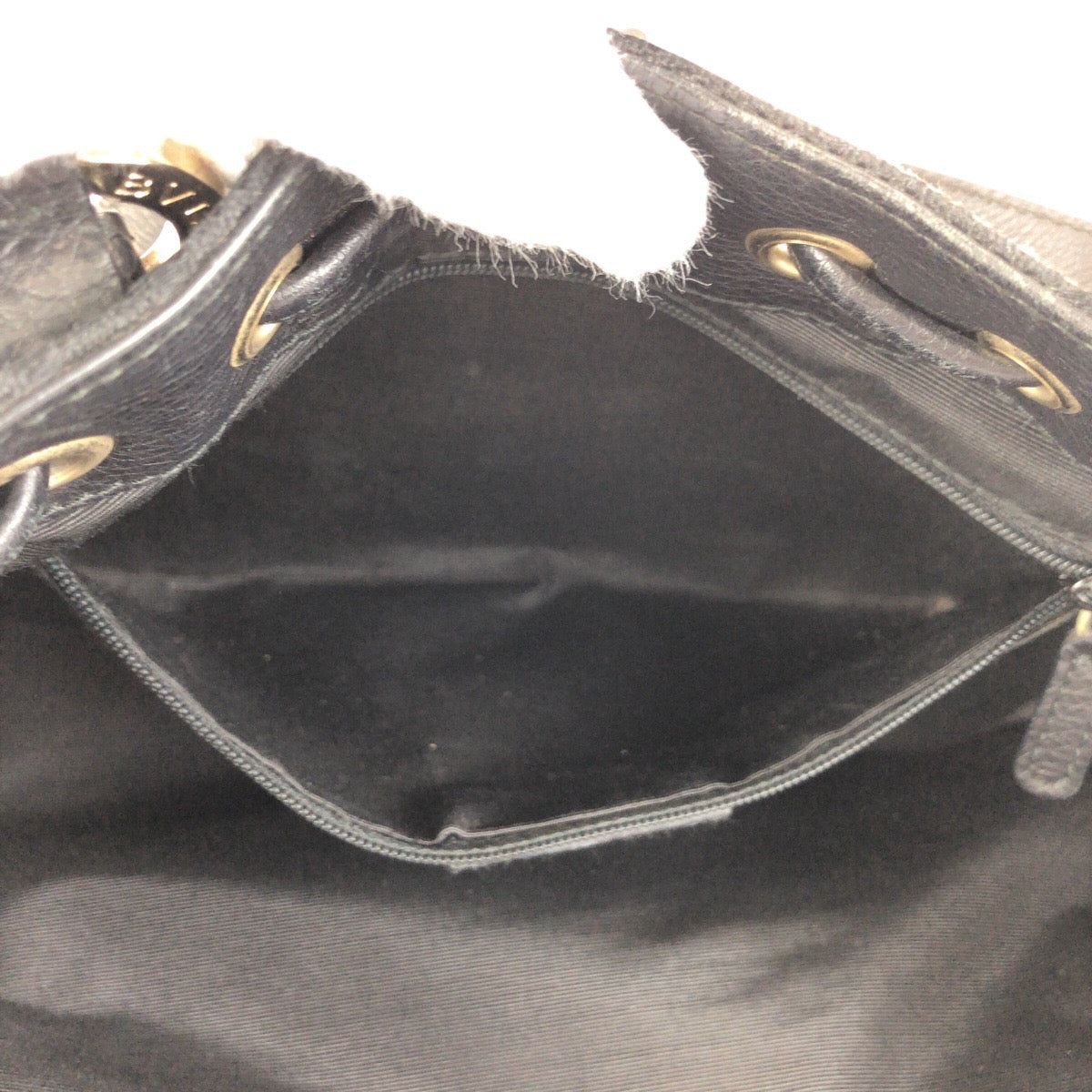 24534
BVLGARI ブルガリ ロゴマニア ブラック 黒 ゴールド金具 キャンバス / レザー ハンドバッグ レディース AB20