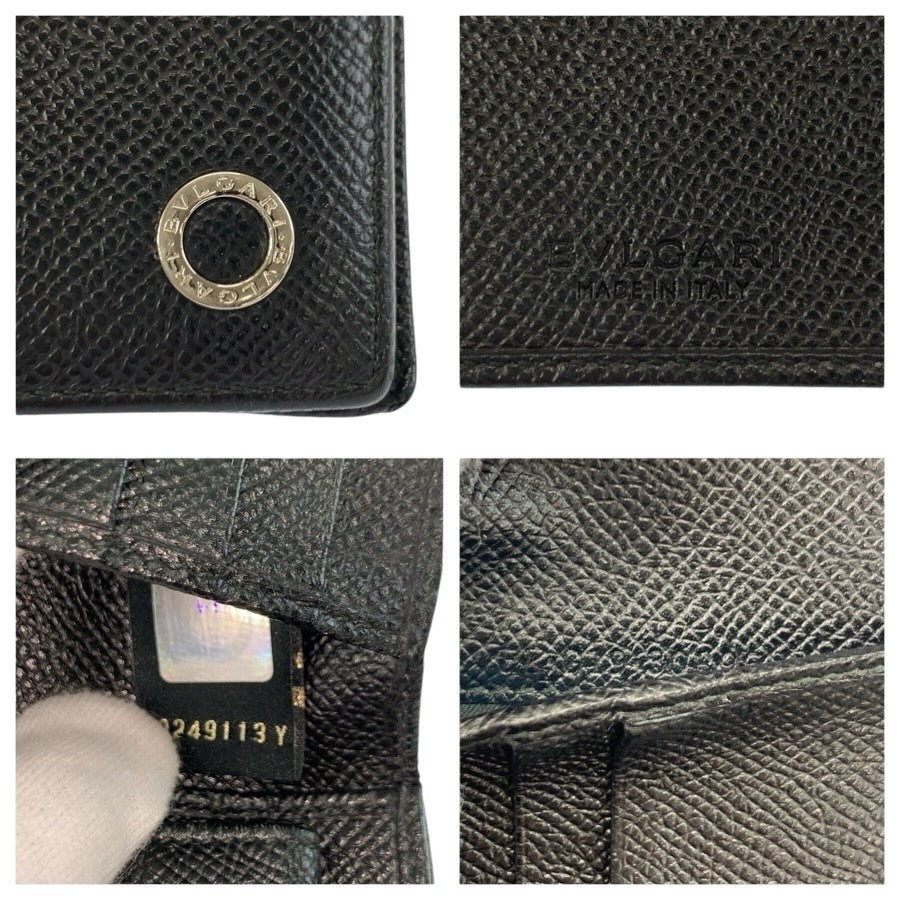 24535
BVLGARI ブルガリ ブルガリブルガリ ブラック 黒 シルバー金具 レザー 30396 折財布 コンパクトウォレット メンズ ABP20