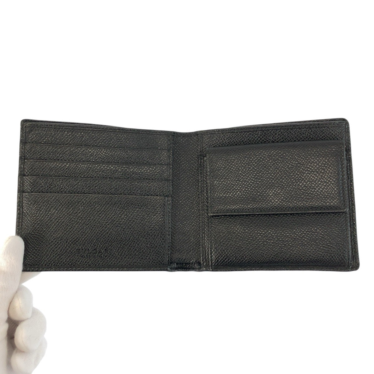 24535
BVLGARI ブルガリ ブルガリブルガリ ブラック 黒 シルバー金具 レザー 30396 折財布 コンパクトウォレット メンズ ABP20