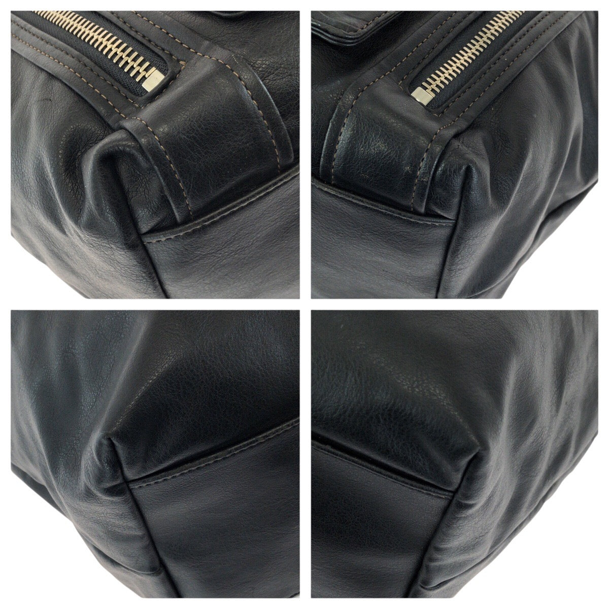 24541
Chloe クロエ エクリプス ブラック 黒 ゴールド金具 レザー 01-09-51-5859 トートバッグ レディース AB20