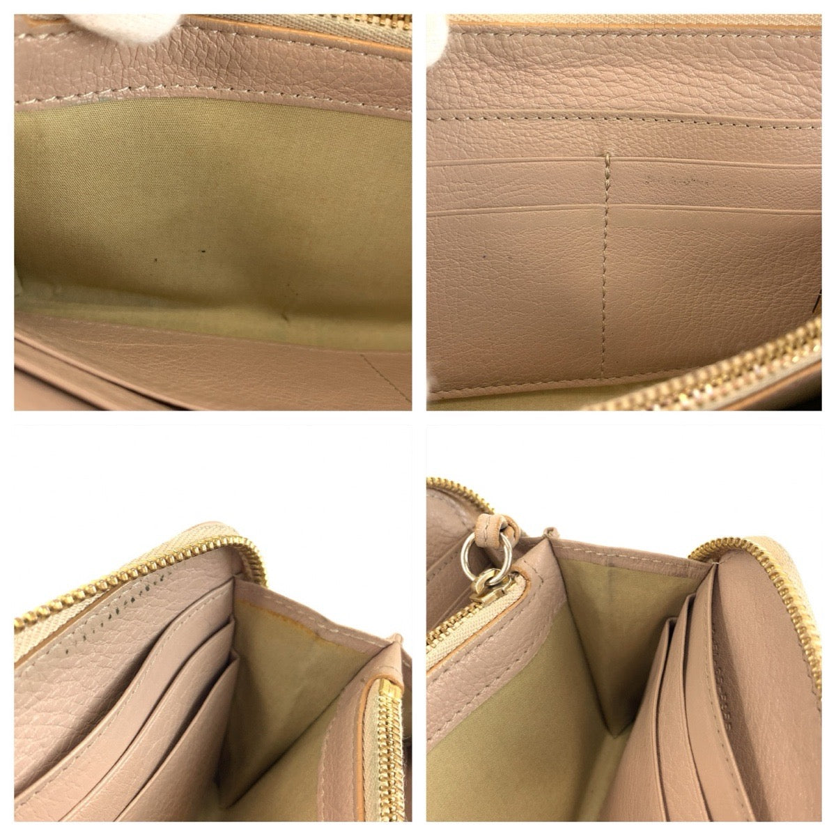 24543
Chloe クロエ リリィ リボン ベージュ ゴールド金具 レザー 長財布 ロングウォレット レディース AB7