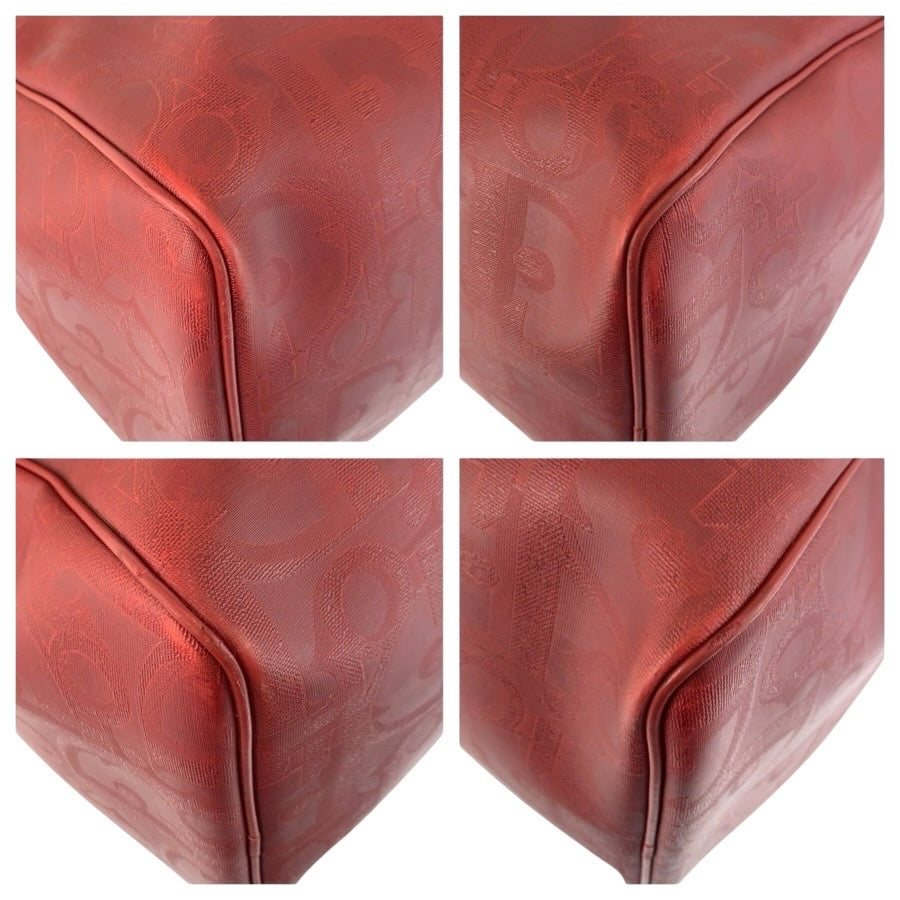 24546
Christian Dior クリスチャンディオール ヴィンテージ トロッター レッド ゴールド金具 PVC ボストンバッグ ショルダーバッグ 2way レディース AB46