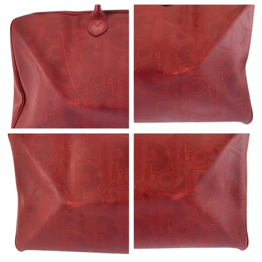 24546
Christian Dior クリスチャンディオール ヴィンテージ トロッター レッド ゴールド金具 PVC ボストンバッグ ショルダーバッグ 2way レディース AB46