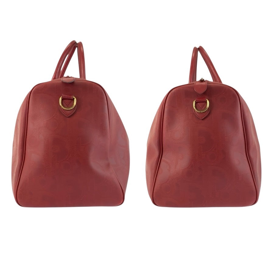 24546
Christian Dior クリスチャンディオール ヴィンテージ トロッター レッド ゴールド金具 PVC ボストンバッグ ショルダーバッグ 2way レディース AB46