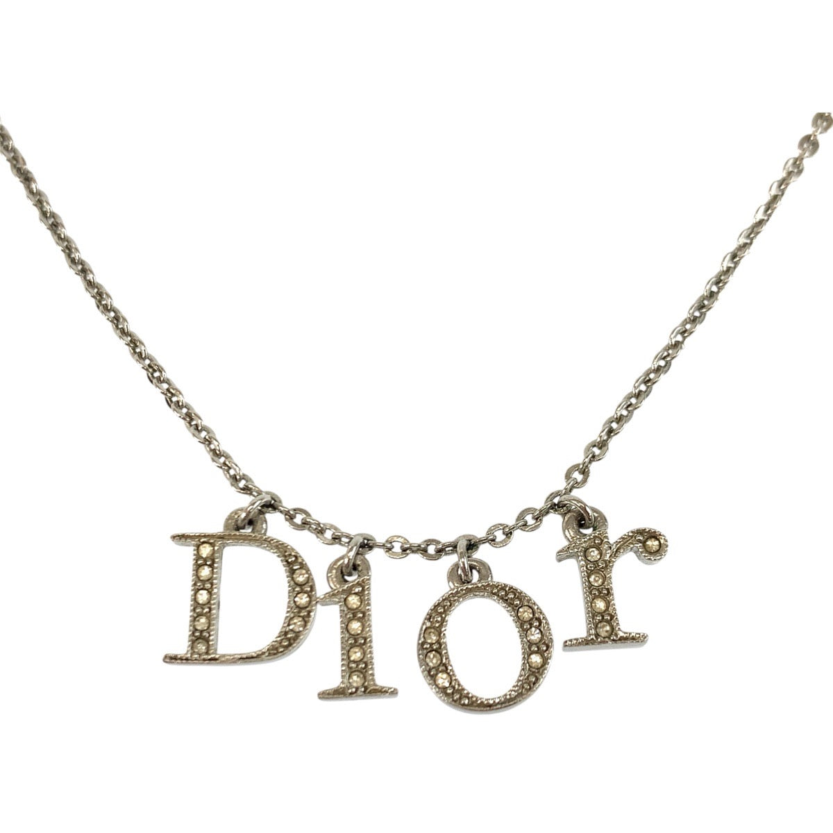 24547
Christian Dior クリスチャンディオール ヴィンテージ ロゴ スパンコール メッキ ネックレス レディース A15