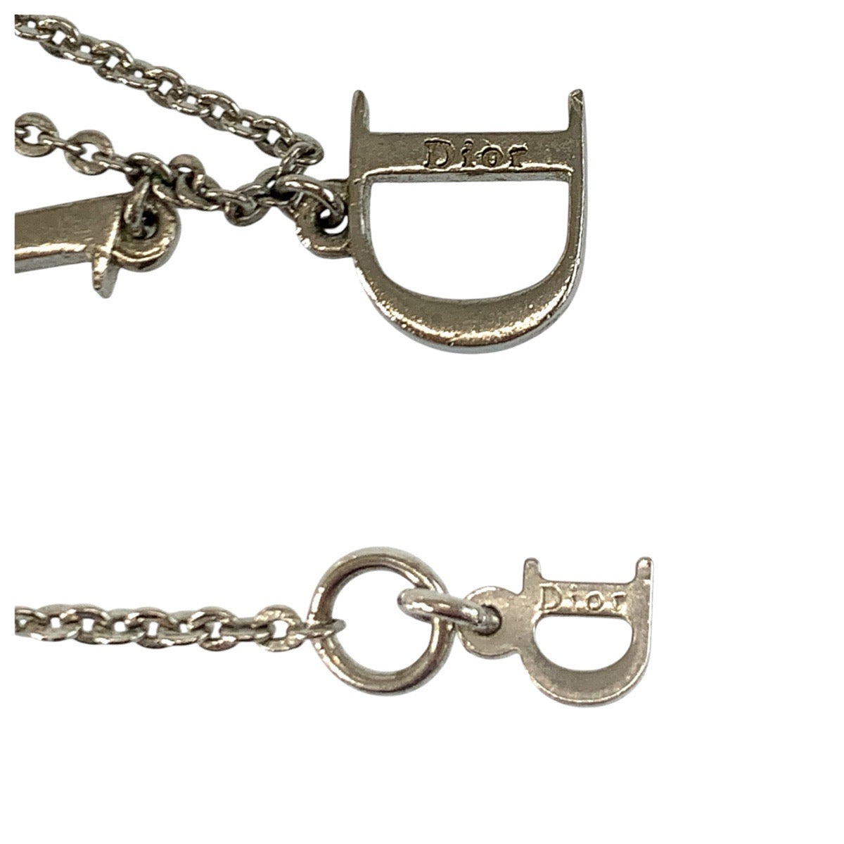 24547
Christian Dior クリスチャンディオール ヴィンテージ ロゴ スパンコール メッキ ネックレス レディース A15