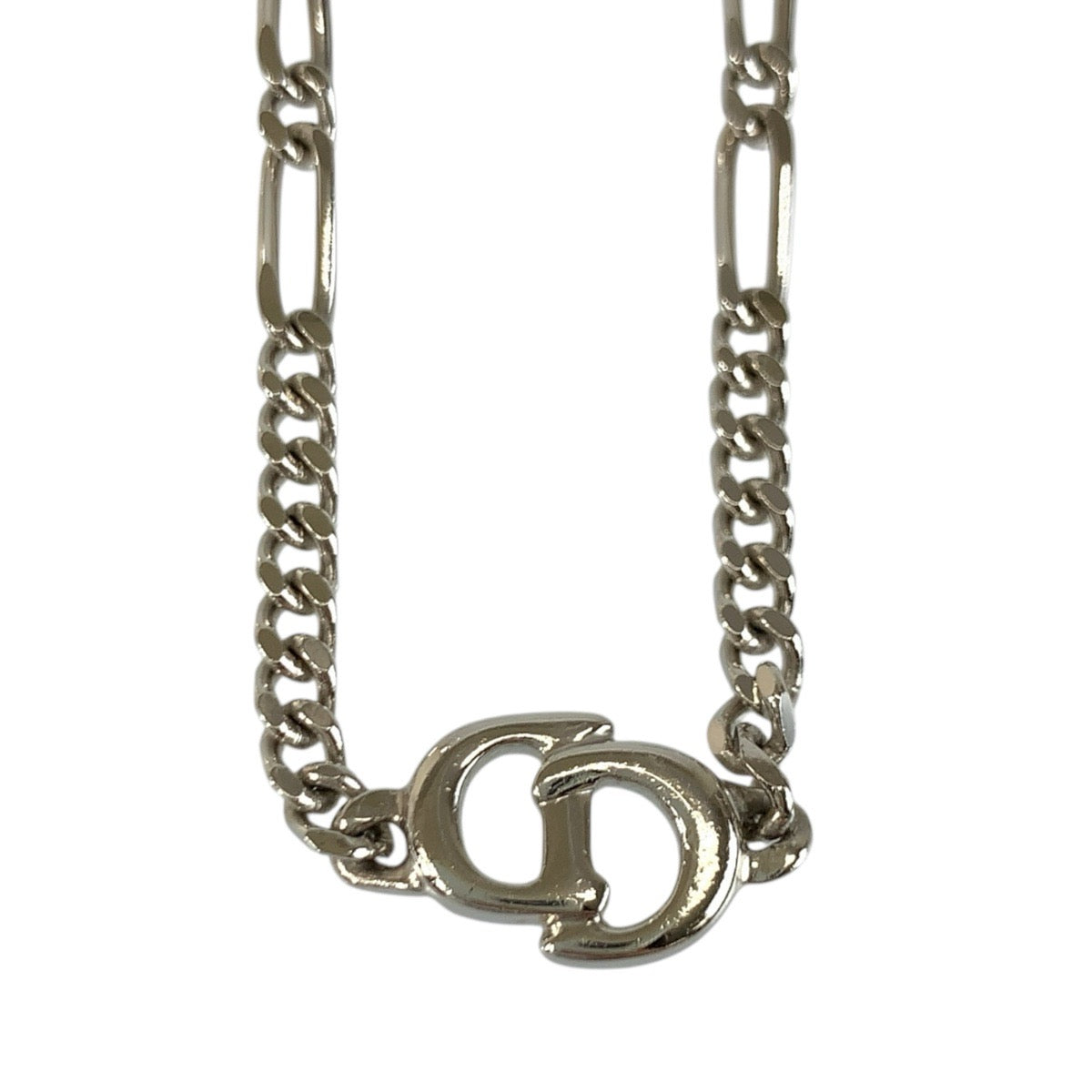 24549
Christian Dior クリスチャンディオール ヴィンテージ CDロゴ シルバー メッキ ネックレス レディース A15