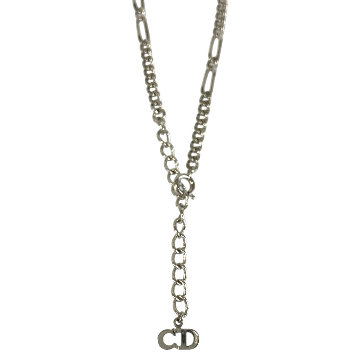24549
Christian Dior クリスチャンディオール ヴィンテージ CDロゴ シルバー メッキ ネックレス レディース A15
