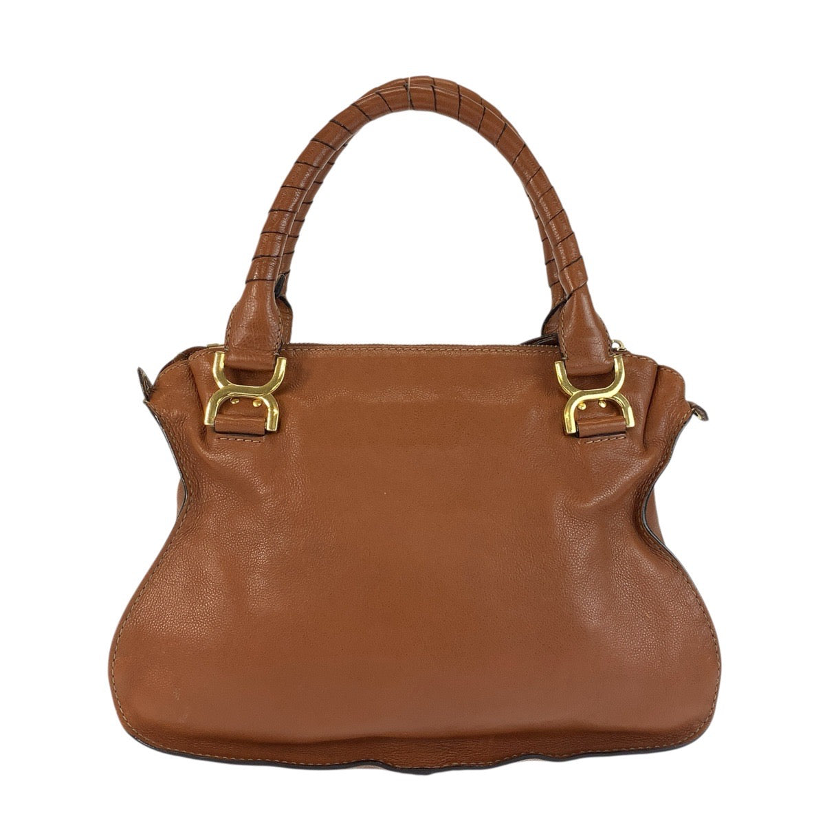 24550
Chloe クロエ マーシー ブラウン ゴールド金具 レザー ハンドバッグ レディース AB23