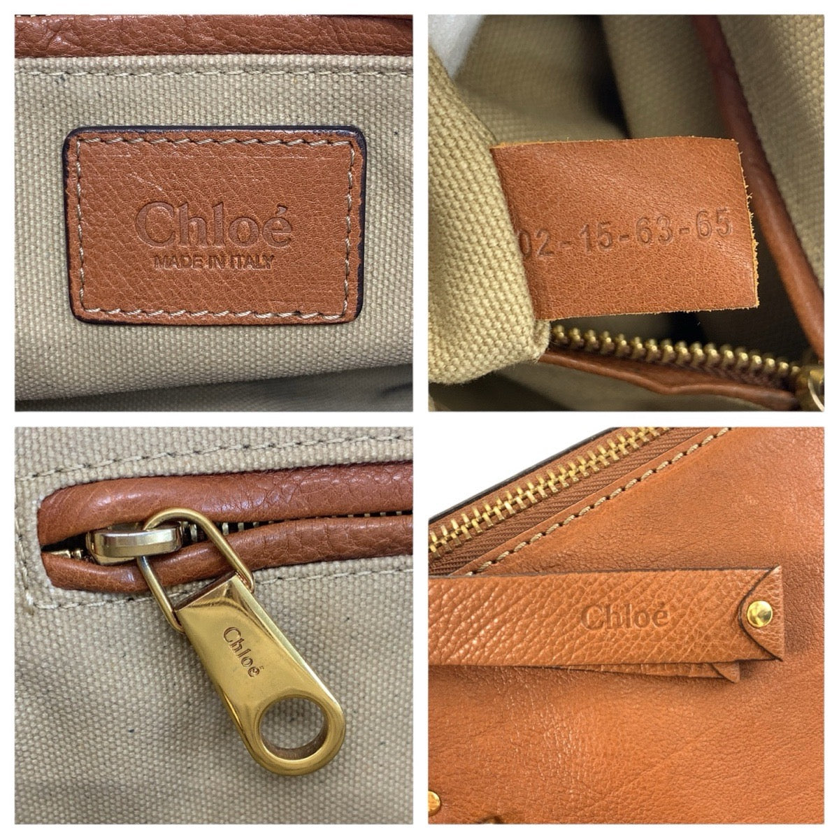 24550
Chloe クロエ マーシー ブラウン ゴールド金具 レザー ハンドバッグ レディース AB23