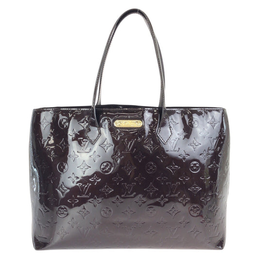 24551
LOUIS VUITTON ルイヴィトン モノグラム ヴェルニ ウィルシャーMM アマラント パープル ゴールド金具 パテントレザー M91645 トートバッグ レディース AB35