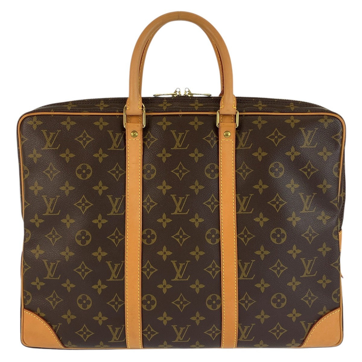 24552
LOUIS VUITTON ルイヴィトン モノグラム ポルトドキュマン ヴォワヤージュ ブラウン ゴールド金具 PVC / レザー M53361 ビジネスバッグ ブリーフケース メンズ ABP65