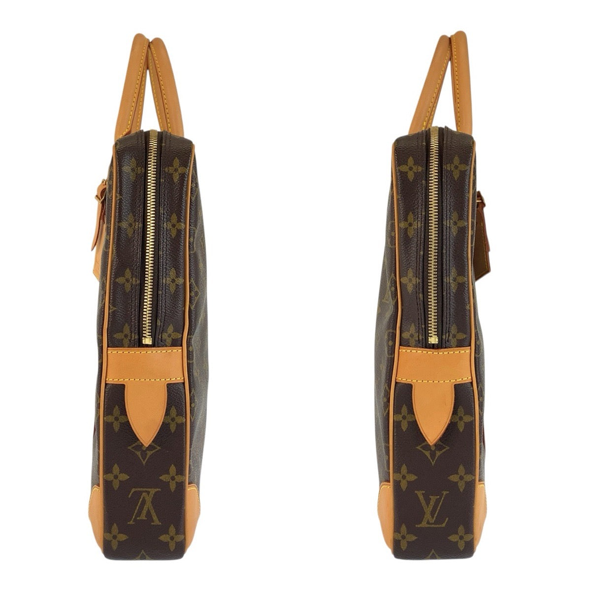 24552
LOUIS VUITTON ルイヴィトン モノグラム ポルトドキュマン ヴォワヤージュ ブラウン ゴールド金具 PVC / レザー M53361 ビジネスバッグ ブリーフケース メンズ ABP65