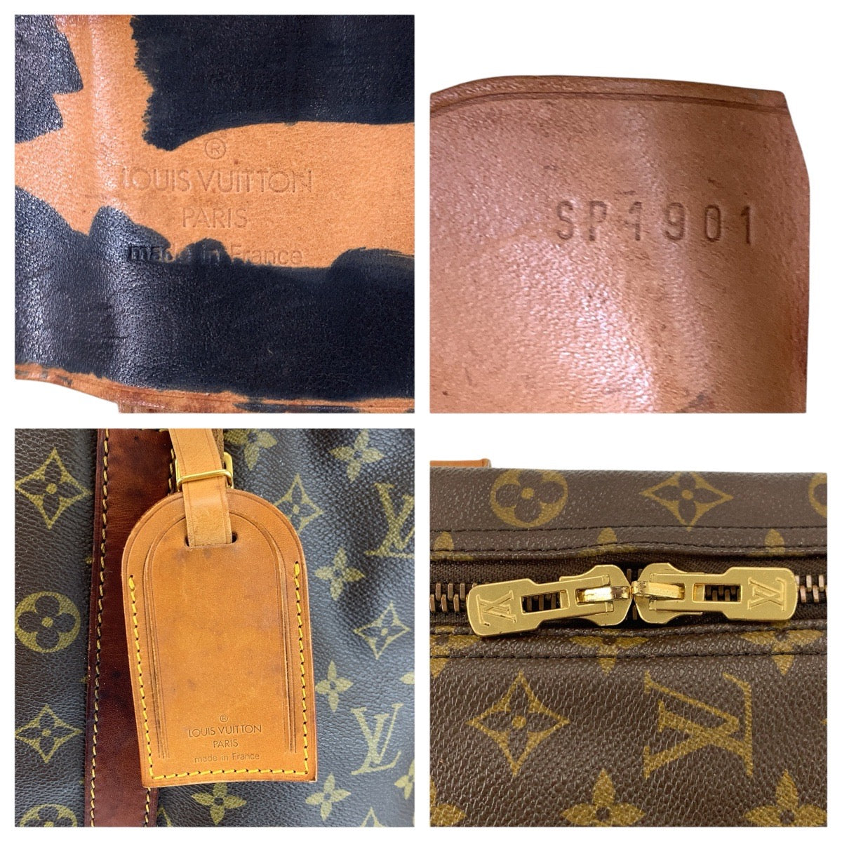 24553
LOUIS VUITTON ルイヴィトン モノグラム シリウス 55 ブラウン ゴールド金具 PVC / レザー M41404 ボストンバッグ 旅行バッグ メンズ B40
