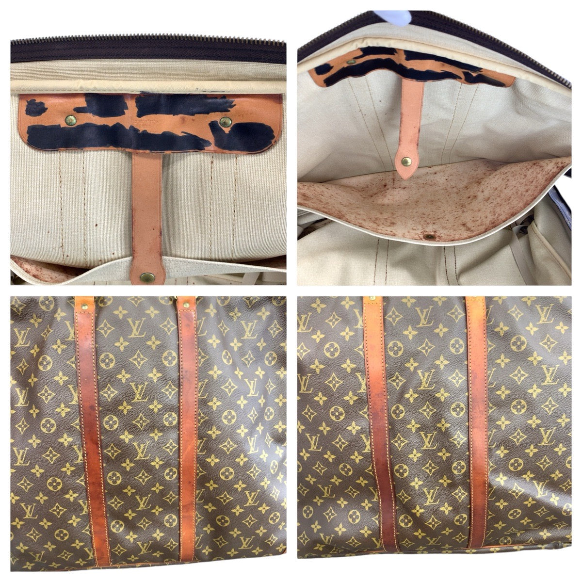 24553
LOUIS VUITTON ルイヴィトン モノグラム シリウス 55 ブラウン ゴールド金具 PVC / レザー M41404 ボストンバッグ 旅行バッグ メンズ B40
