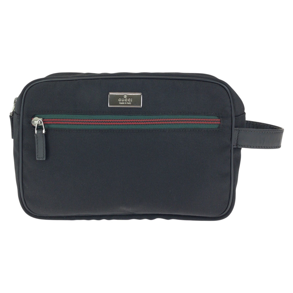 24557
GUCCI グッチ シェリーライン ロゴプレート ブラック 黒 ナイロン 131224 クラッチバッグ セカンドバッグ メンズ AB15