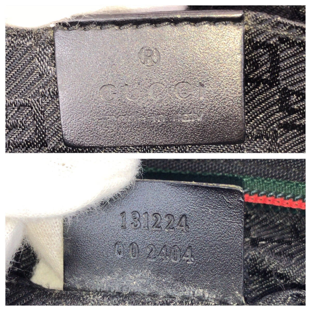 24557
GUCCI グッチ シェリーライン ロゴプレート ブラック 黒 ナイロン 131224 クラッチバッグ セカンドバッグ メンズ AB15