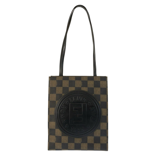 24560
FENDI フェンディ ヴィンテージ ペカン ブラウン ブラック PVC 279 259930 963 トートバッグ ショルダーバッグ レディース ABP40