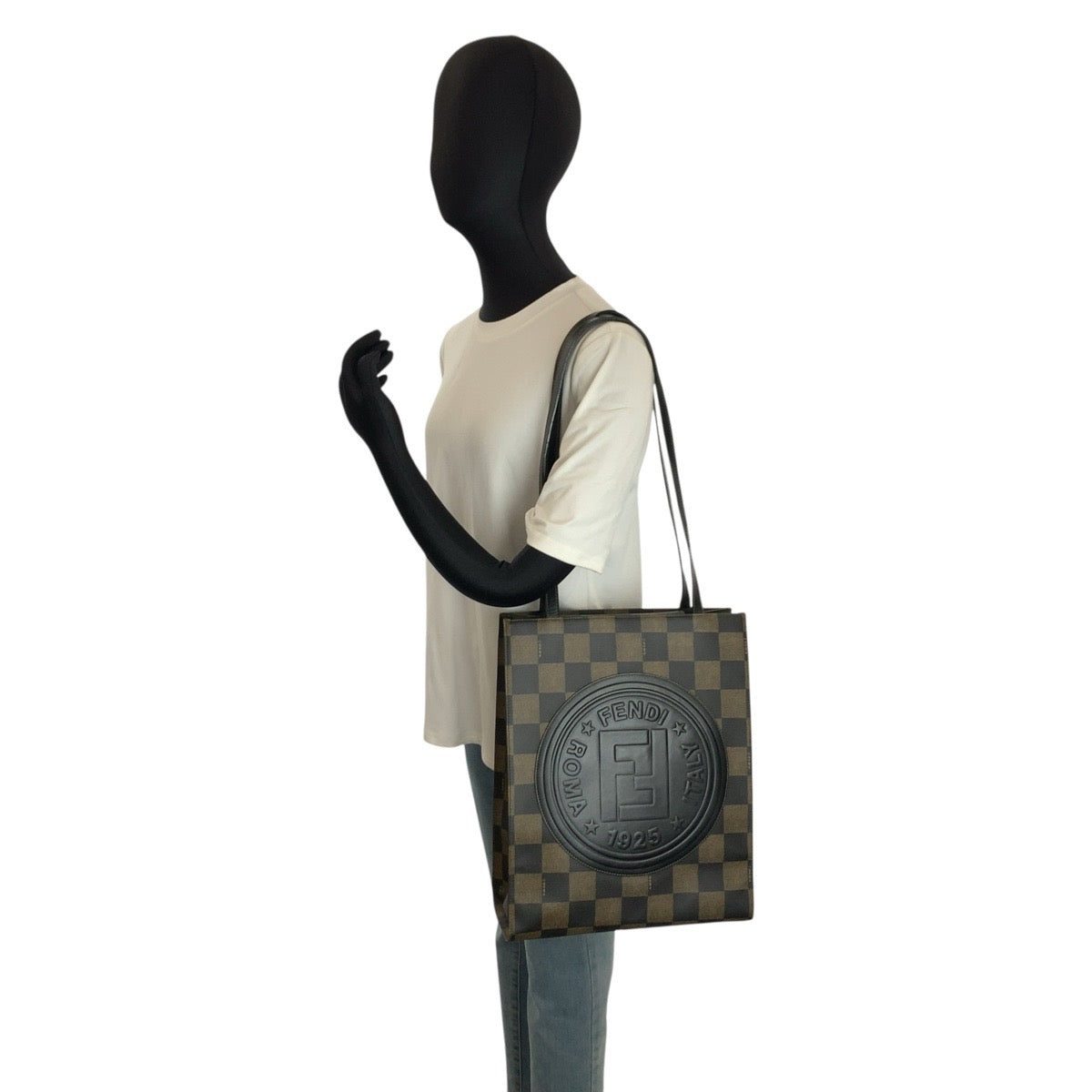 24560
FENDI フェンディ ヴィンテージ ペカン ブラウン ブラック PVC 279 259930 963 トートバッグ ショルダーバッグ レディース ABP40