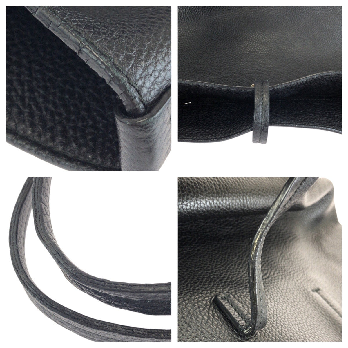 24561
Salvatore Ferragamo サルヴァトーレフェラガモ ガンチーニ ブラック 黒 シルバー金具 レザー AU-21/B502 トートバッグ レディース ABP12
