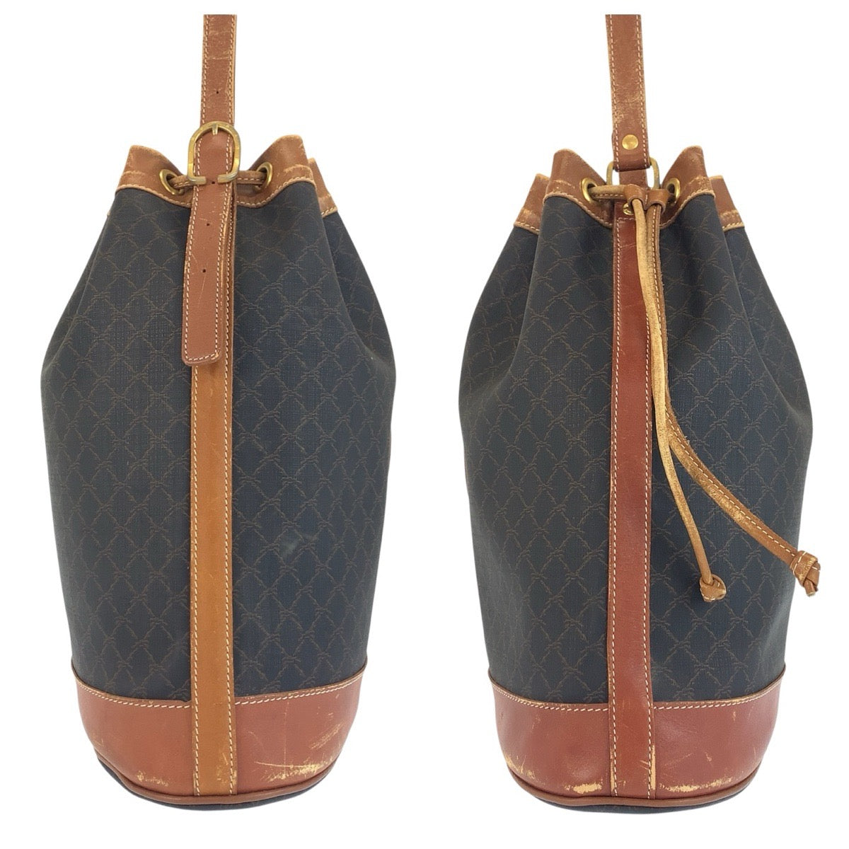 24564
Longchamp ロンシャン ヴィンテージ ブラウン PVC / レザー ショルダーバッグ レディース B4