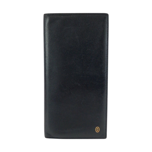 24566
CARTIER カルティエ パシャ ドゥ カルティエ ブラック 黒 ゴールド金具 レザー 長財布 ロングウォレット メンズ AB7