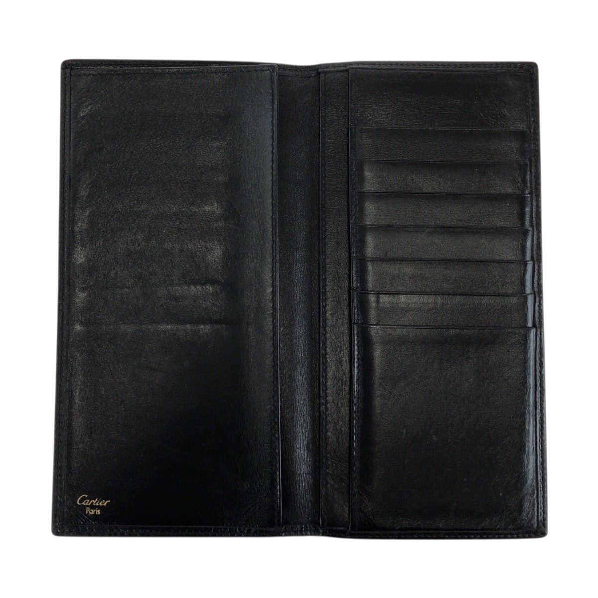 24566
CARTIER カルティエ パシャ ドゥ カルティエ ブラック 黒 ゴールド金具 レザー 長財布 ロングウォレット メンズ AB7