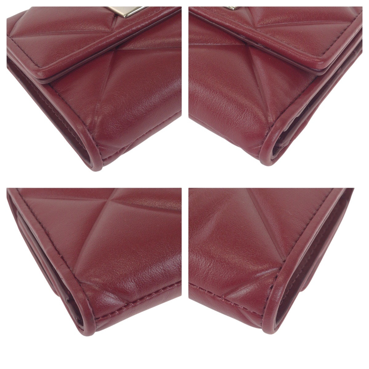 24568
Furla フルラ 1927 M ツイストクロージャー ワインレッド ボルドー シルバー金具 レザー PCW4ACO BX0183 折財布 コンパクトウォレット レディース A7