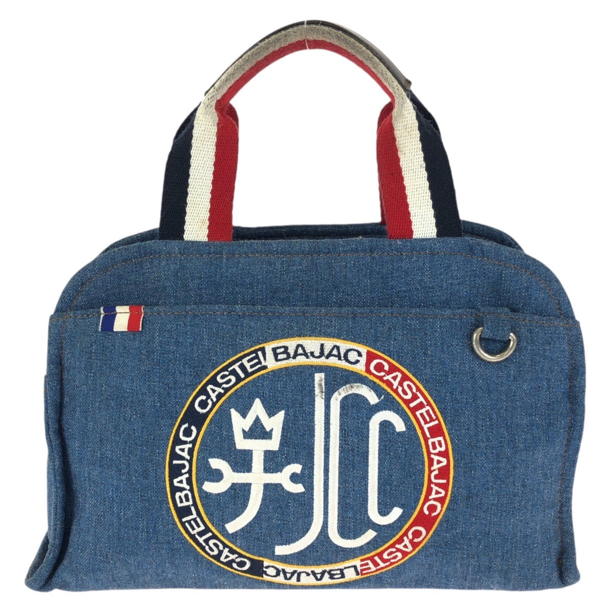 24570
JC de CASTELBAJAC カステルバジャック リッツ ブルー ホワイト レッド ポリエステル 021311 トートバッグ ハンドバッグ ミニボストンバッグ メンズ AB7